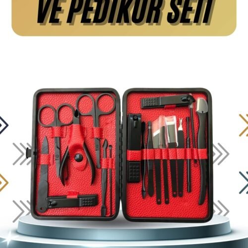 17 Parça Manikür Pedikür Seti El Ayak Bakım Seti Tırnak Makası Törpü