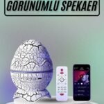 Yumurta Görünümlü Masa Ve Gece Lambası Renk Değiştirebilen Projektör