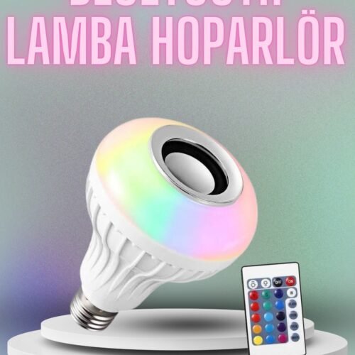 Kumandalı Rgb Led Işık Bluetooth Hoparlör Ses Lambası Renkli Ampul