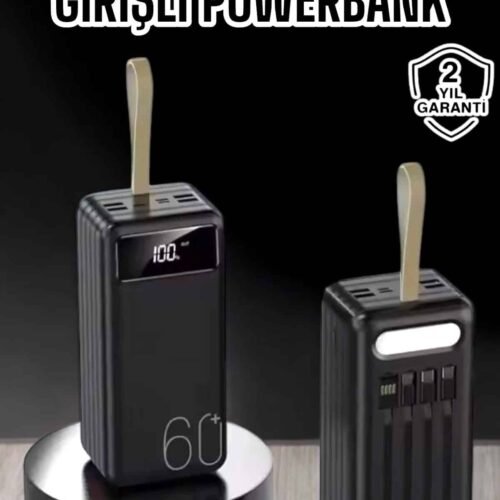 Powerbank 60.000 Mah 4 Portlu Uzun Şarj Süreli Dijital Göstergeli