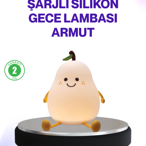 Şarjlı Armut Masa Lambası Renk Değiştiren Led Gece Işığı