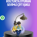 Kitap Okuyan Çift Figürlü Gece Lambası Romantik Dekoratif Masa Lambası