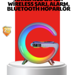 Kablosuz Şarjlı Atmosfer Lambası Bluetooth Hoparlör Ve Akıllı Alarm Özellikli