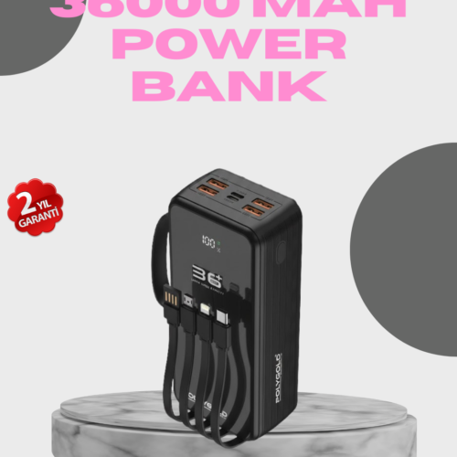 Yüksek Kapasiteli Powerbank Hızlı Şarj Ve Kablosuz Destekli