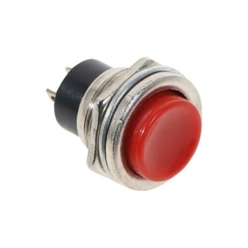 Ic-180 Yuvarlak 16mm Kırmızı Metal Buton Ds-212