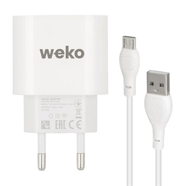 ZX167147 WEKO WK 21441 PDU QC 3.4 AMPER SARJ BASL Ee83 Weko Wk-21441 Pdu Qc 3.0 Amper Telefon Şarj Adaptörü + Micro Usb Kablo najmaddin.com mobil cihazlarınızın pil ömrünü uzatmak ve günlük hayatınızı kolaylaştırmak için mükemmel bir çözümdür. Ana Özellikler: Hızlı Şarj Desteği: Yüksek amper çıkışıyla cihazlarınızı daha hızlı bir şekilde şarj edin. Bu