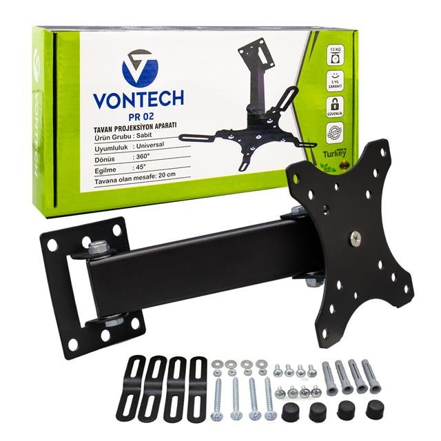 ZX170875 VONTECH PR 02 20 CM 360 DERECE TELESKOPI 253a Vontech Pr-02 20 Cm 360° Teleskopik Tavan Projeksiyon Askı Aparatı najmaddin.com Vontech Pr-02 20 Cm 360° Teleskopik Tavan Projeksiyon Askı Aparatı - Görsel 3