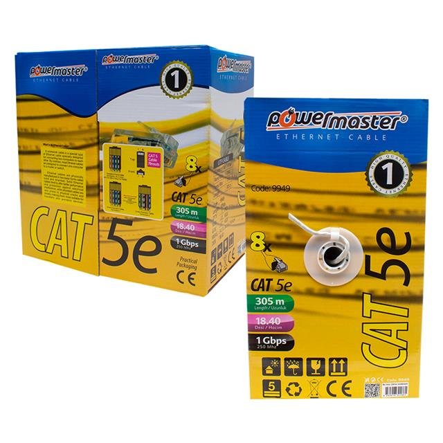 ZX175176 POWERMASTER PM CAT05 25 AWG 305 METRE CA A3d1 Powermaster Cat5 305 Metre Ethernet Network Kablosu najmaddin.com Powermaster Cat5 305 Metre Ethernet Network Kablosu - Görsel 2