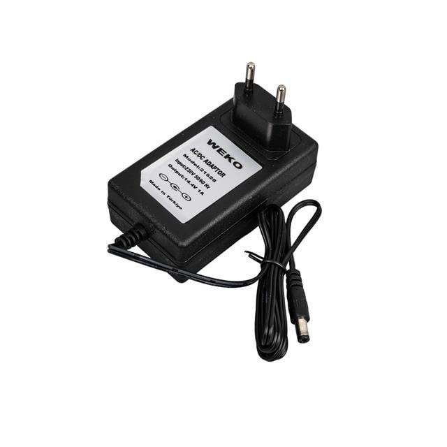 ZX184207 WEKO 14.4 VOLT 1 AMPER 5.52.5 UCLU KIR 0808 Weko 14.4 Volt - 1 Amper 5.5*2.5 Uçlu Plastik Işıklı Kasa Priz Tip Adaptör najmaddin.com müşterilerimize yüksek kaliteli adaptörler sunma misyonuyla yola çıktık. Tüm adaptör çeşitlerini kendi adaptör fabrikamızda