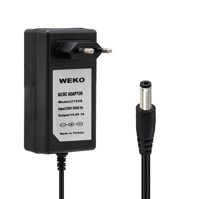 ZX184207 WEKO 14.4 VOLT 1 AMPER 5.52.5 UCLU KIR Ee98 Weko 14.4 Volt - 1 Amper 5.5*2.5 Uçlu Plastik Işıklı Kasa Priz Tip Adaptör najmaddin.com Weko 14.4 Volt - 1 Amper 5.5*2.5 Uçlu Plastik Işıklı Kasa Priz Tip Adaptör