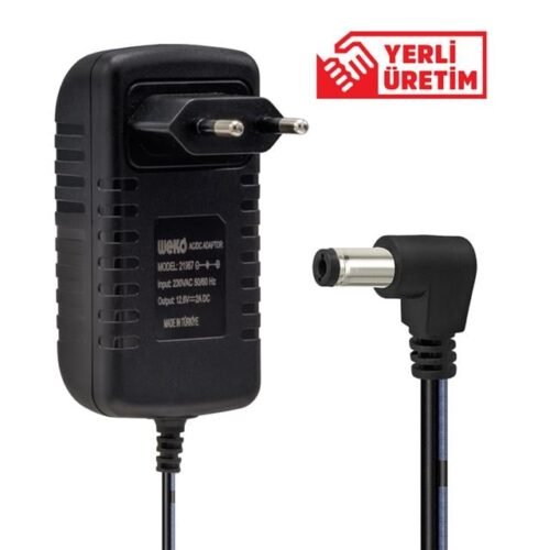 Weko 12.6 Volt - 2 Amper 5.5*2.5 Uçlu Ledli Yerli Üretim Şarjlı Matkap Adaptörü