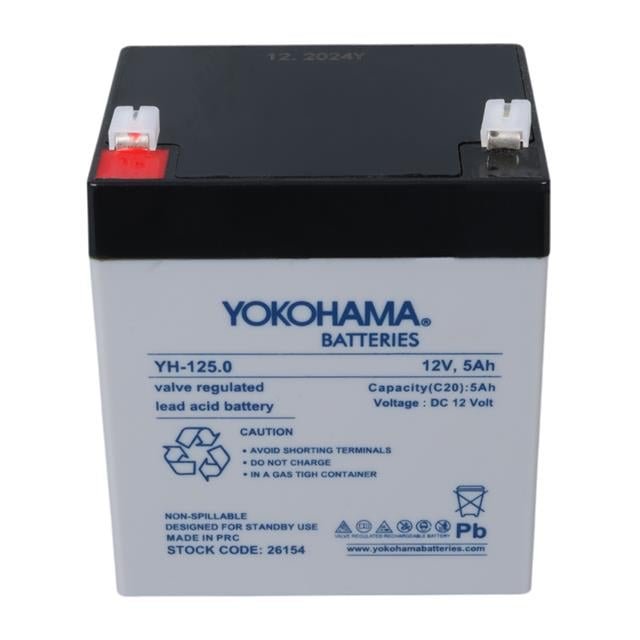 ZX186222 Yokohama Yh 125 4cb6 B Yokohama Yh-125.0 12 Volt - 5 Amper Akü (90x70x101 Mm) najmaddin.com güvenlik cihazlarında ve acil durum aydınlatma sistemlerinde mükemmel performans sunar. Kuru tip yapısı sayesinde bakım gerektirmeyen bu akü