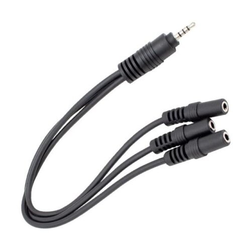 Powermaster Kulaklık Mikrofon Çoklayıcı 3 Port 3.5 Mm Splitter Çevirici Dönüştürücü Adaptör Pm-4871