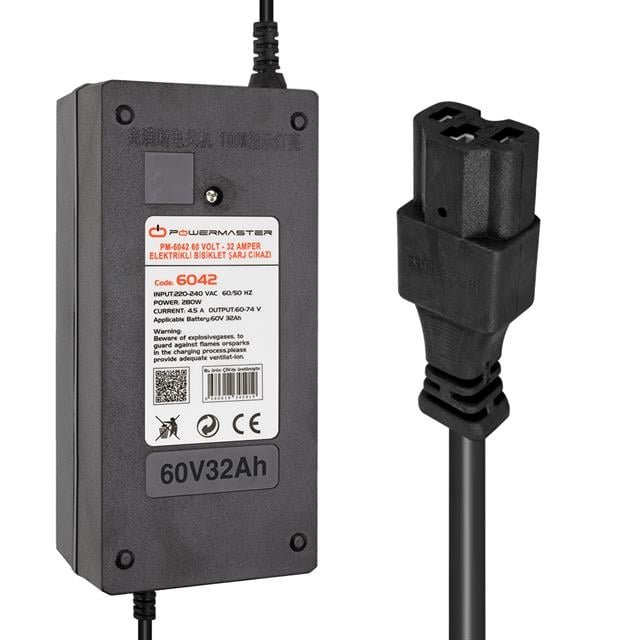 ZX194316 POWERMASTER PM 6042 60 VOLT 32 AMPER E F36f Powermaster Pm-6042 60 Volt - 32 Amper Elektrikli Bisiklet Şarj Cihazı najmaddin.com Powermaster Pm-6042 60 Volt - 32 Amper Elektrikli Bisiklet Şarj Cihazı