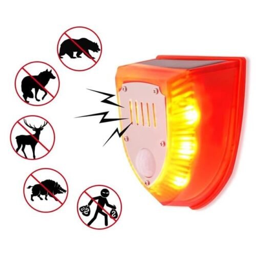 Powermaster Pm-26953 Köpek Silah Sesli Hayvan Kovucu Alarm Cihazı Hareket Sensörlü Solar Panelli