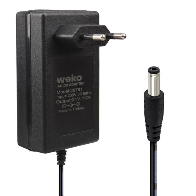 ZX225339 Weko 21 Volt 2 Amper Yerli Uretim Priz 337a40 Weko 21 Volt - 2 Amper 5.5*2.5 Mm Uçlu Kırmızı Yeşil Ledli Priz Tipi Şarjlı Matkap Adaptörü najmaddin.com Weko 21 Volt - 2 Amper 5.5*2.5 Mm Uçlu Kırmızı Yeşil Ledli Priz Tipi Şarjlı Matkap Adaptörü