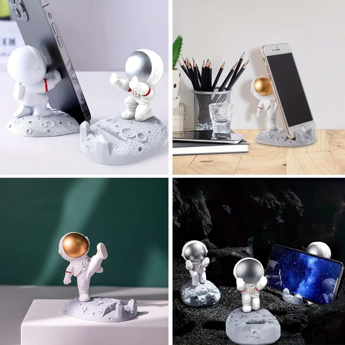 A2f1dbb013b94c40927d6be1611326a2 700x700 Mini Astronot Model Telefon ve Tablet Tutucu Standı najmaddin.com Çeşitli açılar: Farklı açılarda ayarlanabilen yapı