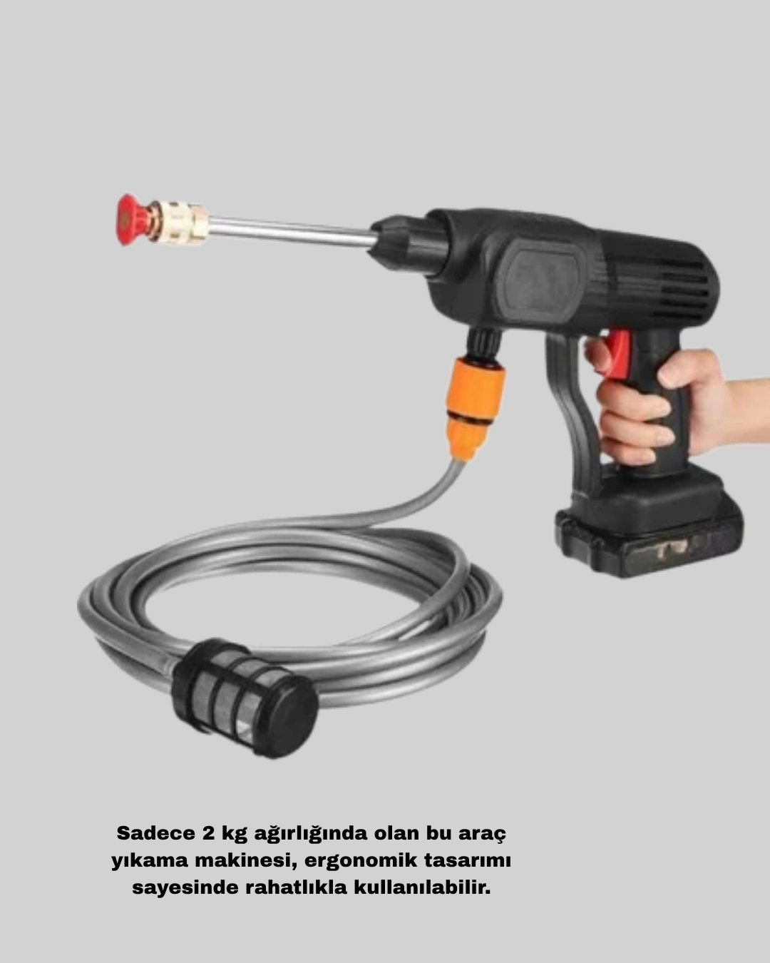 Akulu Araba Yikama Makinesi 21v Guclu Basincli Ve Cift Akulu Tasinabilir 481697116 Sw1080sh1350 700x875 Akülü Araba Yıkama Makinesi 21V Güçlü Basınçlı ve Çift Akülü Taşınabilir najmaddin.com çamuru ve lekeleri saniyeler içinde temizler.1500mAh kapasiteli çift akü sayesinde uzun süreli kullanımlarda bile kesintisiz performans sağlar.5 pilli dahili sistemiyle ekstra güç üretir ve yalnızca 60 dakikalık hızlı şarj özelliğiyle yeniden kullanıma hazır hale gelir.1.7 MPa tepe basıncı ve 3.2 L/dk su çıkışı