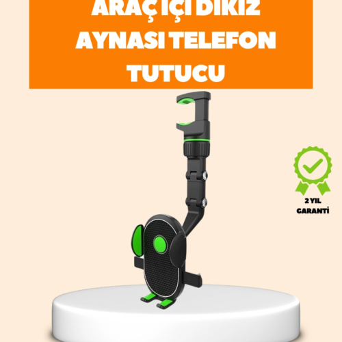 Araç İçi Dikiz Aynası Telefon Tutucu Katlanabilir ve Çok Fonksiyonlu