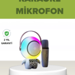 Astronot Tasarımlı Bluetooth Speaker ve Kablosuz Mikrofon Karaoke Seti
