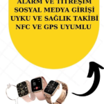 Bileklikli Amoled Ekran Akıllı Saat ve Dijital Göstergeli Kablosuz Bluetooth Kulaklık ANC/ ENC