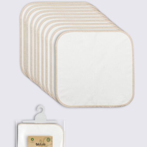 Bistyle Organik 28x28 10'Lu Penye Mendil 90101 Ekru