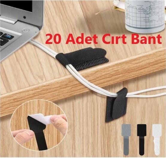 Cirtt6 20 Adet Kendinden Yapışkanlı Cırt Cırtlı Bant najmaddin.com 20 Adet Kendinden Yapışkanlı Cırt Cırtlı Bant