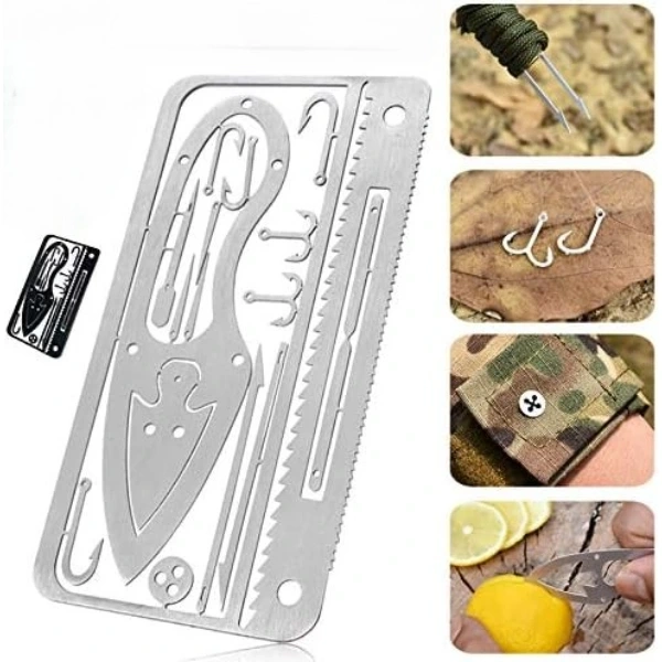 Cok Fonksiyonlu Hayatta Kalma Balikci Kiti 418313450 Sw600sh600 Çok Fonksiyonlu Hayatta Kalma Balıkçı Kiti najmaddin.com doğa yürüyüşü ve acil durumlar için mükemmel bir çözüm sunar. Kompakt ve taşınabilir yapısıyla cüzdanda kolayca taşınabilir ve hafifliği sayesinde yer kaplamaz. Paslanmaz çelikten üretilmiş olup dayanıklı ve uzun ömürlüdür. Araç