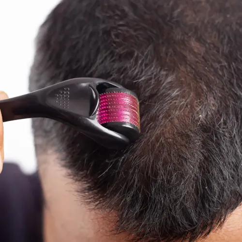 Derma Roller Titanyum Cilt Bakim Aleti 4 500x500 1 Derma Roller 0.5 mm Titanyum İğneli Cilt Bakım Aleti najmaddin.com mikro iğneleme teknolojisi ile cildinizin kolajen üretimini destekleyerek daha pürüzsüz