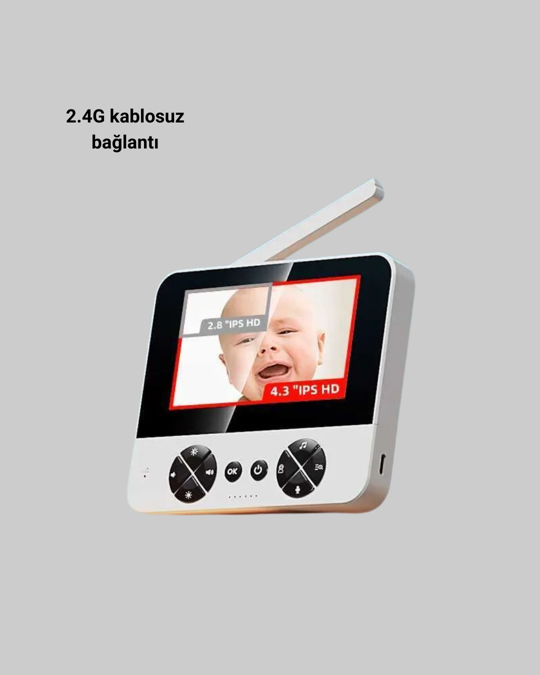 Goruntulu Bebek Monitoru 43 Inc Ekran Ve Sesli Iletisim 4 19484419 Sw1080sh1350 700x875 Görüntülü Bebek Monitörü 4.3 İnç Ekran ve Sesli İletişim najmaddin.com uzun süreli kullanımlarda göz yormayan bir deneyim sağlar.Gece görüş özelliği