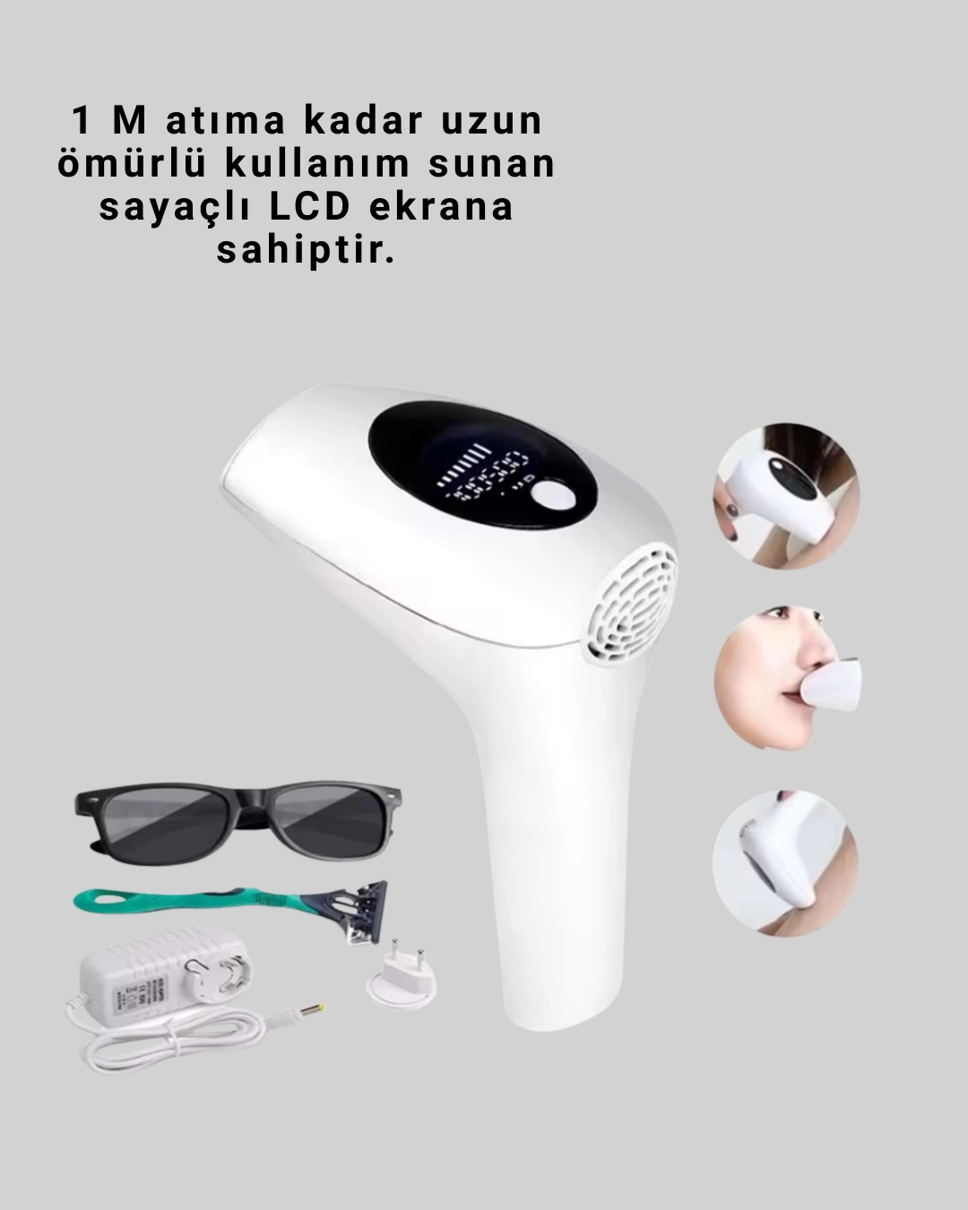 Hasuba Ipl Lazer Epilasyon Cihazi Hs 262 5 Enerji Kademeli 455765734 Sw1080sh1350 700x875 Hasuba IPL Lazer Epilasyon Cihazı HS-262 5 Enerji Kademeli najmaddin.com 999999 atım kapasitesi ile uzun ömürlüdür. Hem kadınlar hem de erkekler tarafından kullanılabilir. Koltuk altı