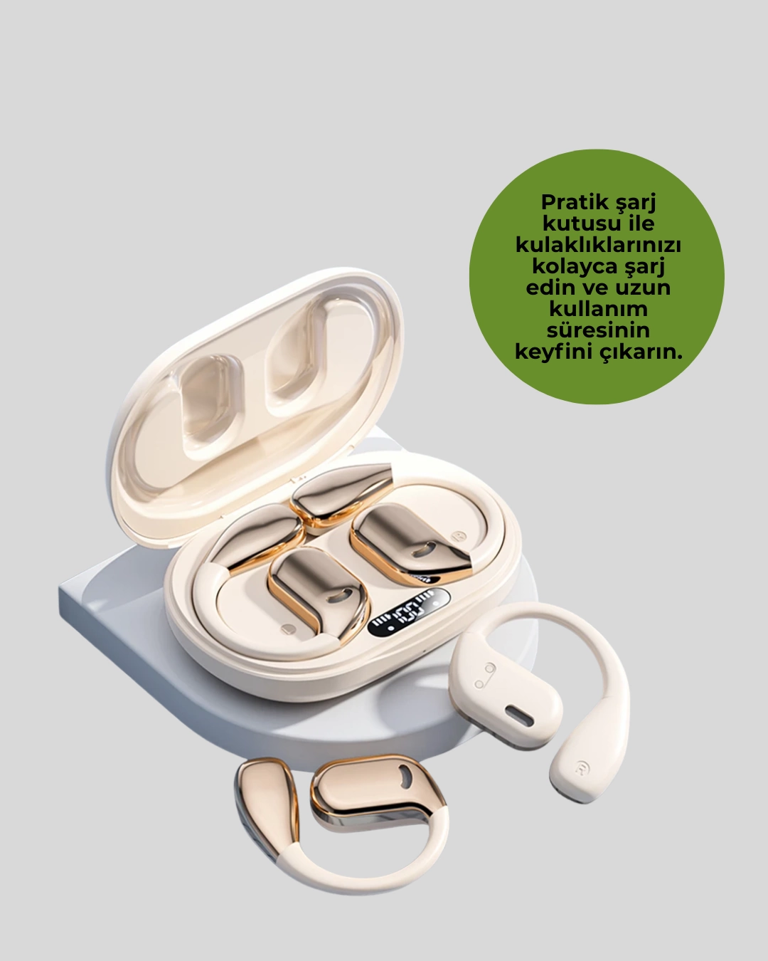 Hizli Sarj Destekli Kablosuz Ceviri Kulakligi 462511482 Sw1080sh1350 700x875 Hızlı Şarj Destekli Kablosuz Çeviri Kulaklığı najmaddin.com hafif yapısı ve taşınabilir şarj kutusu sayesinde her yere rahatlıkla taşınabilir. LED ekran göstergesiyle pil seviyelerini kolayca kontrol edebilirsiniz.