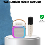 Karaoke Mikrofon Hoparlör Seti 6 Saat Kullanım Süresi