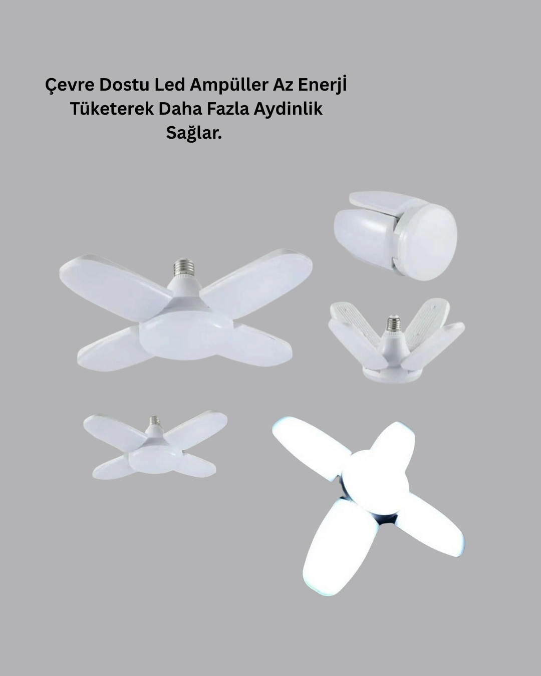 Katlanabilir 4 Kollu Led Ampul 60 Watt 6000 Lumen Beyaz Isik 434049399 Sw1080sh1350 700x875 Katlanabilir 4 Kollu LED Ampül 60 Watt 6000 Lumen Beyaz Işık najmaddin.com 6000 lumen ışık çıkışı ile tek bir noktadan geniş alanları etkili biçimde aydınlatır. Beyaz ışık rengi sayesinde ortamda daha net ve canlı bir görüş sağlar.LED teknolojisi sayesinde klasik ampullere göre çok daha düşük enerji tüketir ve elektrik faturasında ciddi tasarruf sağlar. Çevre dostu yapısı