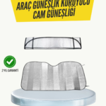 Metalize Reflektörlü Katlanabilir Araç Güneşliği – Yüksek Performanslı Isı ve UV Koruması