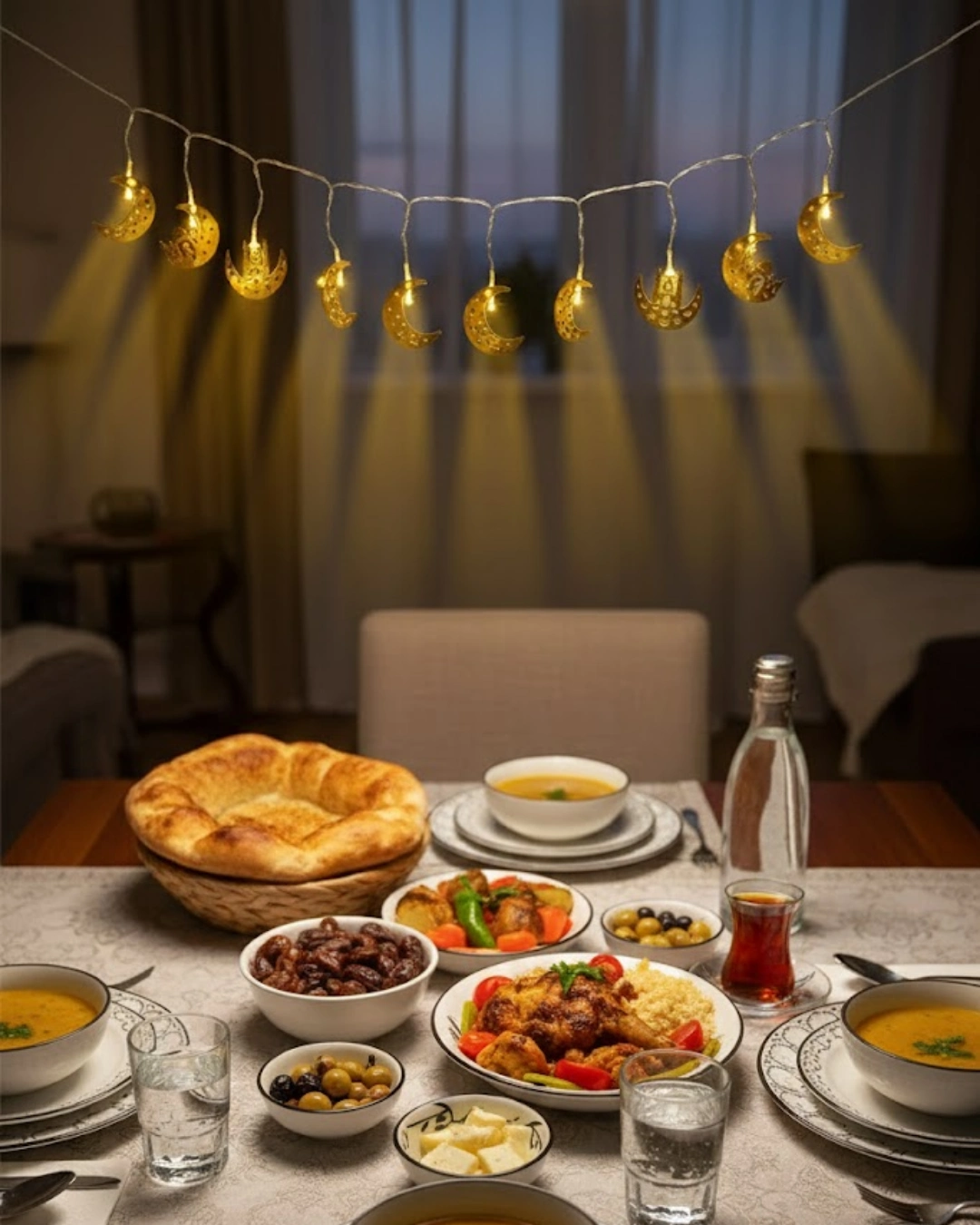 Minareli Hilal Led Isik Gold Metal Govdeli Pilli Ramazan Dekoru 4 58055731 Sw1080sh1350 700x875 Minareli Hilal LED Işık Gold Metal Gövdeli Pilli Ramazan Dekoru najmaddin.com geleneksel Ramazan sembollerini modern bir dekorasyon anlayışıyla birleştirir. Parlak metal yüzeyi ışıkla birleştiğinde şık ve dikkat çekici bir görünüm sunar.Günışığı sarı LED ışık rengi sayesinde iftar sofralarında