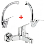 Mix Banyo Bataryası Lavabo - Evye 3 Lü Avantajlı Set