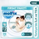 Molfix Premium Bebek Bezi Fırsat Paketi 2 Beden 3-6 Kg 70 Adet