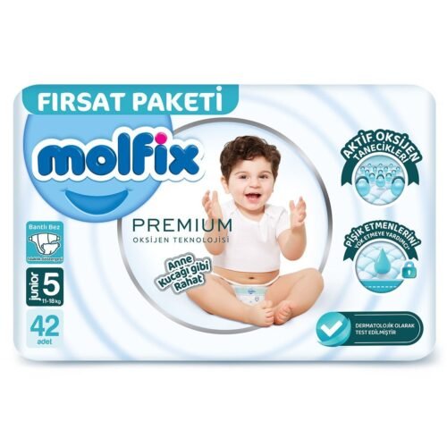 Molfix Premium Bebek Bezi Fırsat Paketi 5 Beden 11-18 Kg 42 Adet