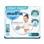 Molfix Premium Bebek Bezi Fırsat Paketi 6 Beden 15+ Kg 34 Adet