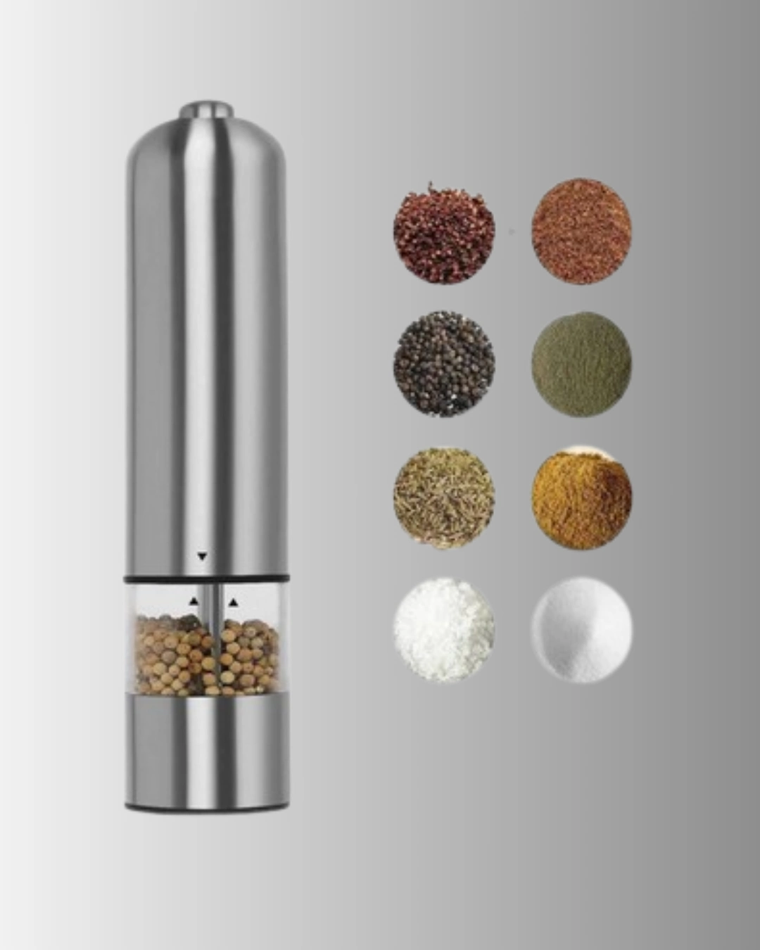 Otomatik Baharat Degirmeni Paslanmaz Govde Ergonomik Tasarim 217273941 Sw1080sh1350 700x875 Otomatik Baharat Değirmeni Paslanmaz Gövde Ergonomik Tasarım najmaddin.com Kabloya ihtiyaç duymadan çalışan pilli otomatik baharat değirmeni