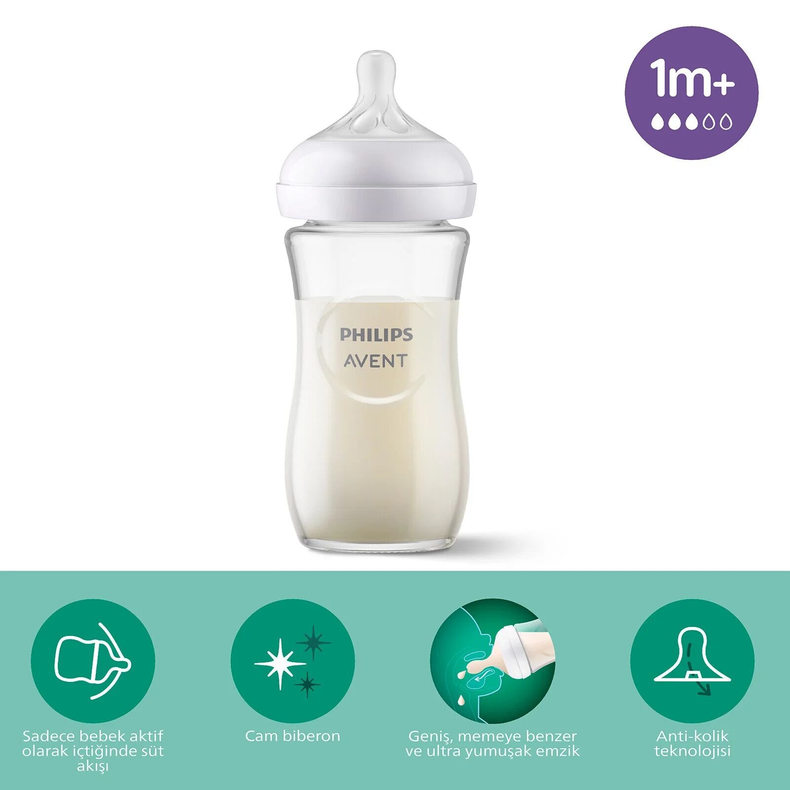 Philips Avent Dogal Tepkili Natural Response Cam Biberon 240ml 1 Ay 237668 700x700 Philips Avent Doğal Tepkili Natural Response Cam Biberon 240ml 1+ Ay najmaddin.com Philips Avent Doğal Tepkili Natural Response Cam Biberon 240ml 1+ Ay