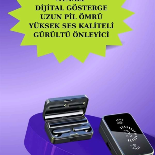 Powerbank Aynalı Bluetooth Kulaklık Ve Akıllı Saat Seti ANC Özelliği Dokunamatik