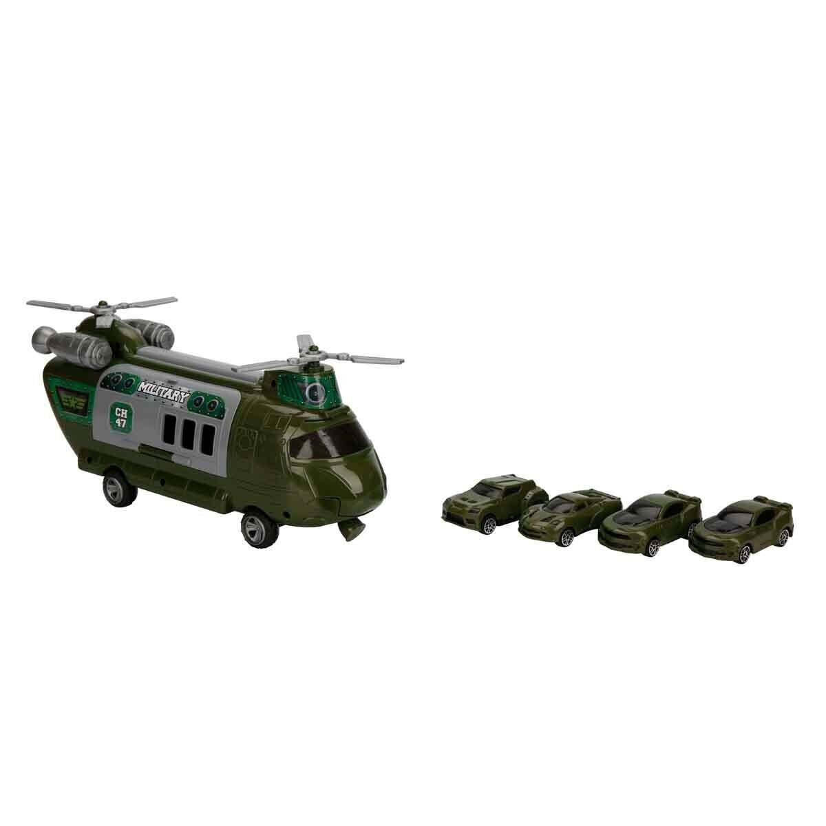 4782 SUN-RYL-MXX-GARAJ SET POLİS AMBULANS ASKER TAŞIYICI HELİKOPTER ARB 3R - Görsel 4