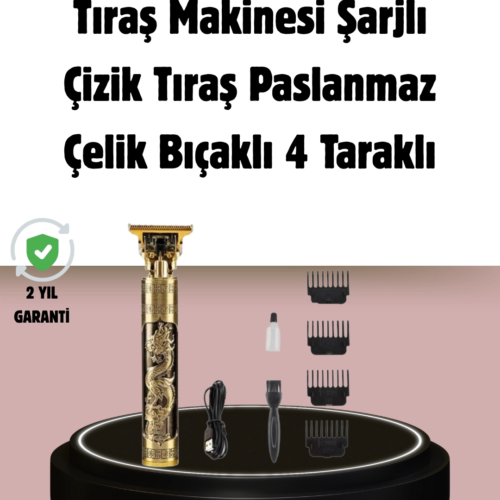 Şarjlı Titanyum Bıçaklı Saç Kesme Makinesi