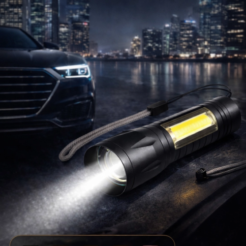 Şarjlı El Feneri 3 Modlu  USB Kablo Hediyeli