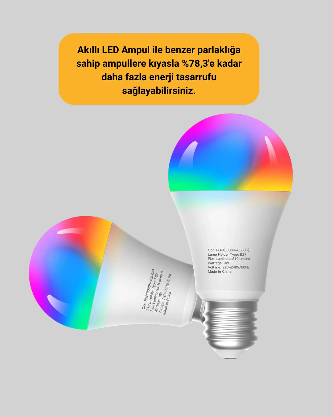 Uzaktan Kumandali Akilli Led Ampul Enerji Tasarruflu 454002346 Sw1080sh1350 700x875 Uzaktan Kumandalı Akıllı LED Ampul, Enerji Tasarruflu najmaddin.com beyaz ışık sıcaklığı ile günün her anında rahat ve aydınlık ortam sağlar. 9 watt enerji tüketir
