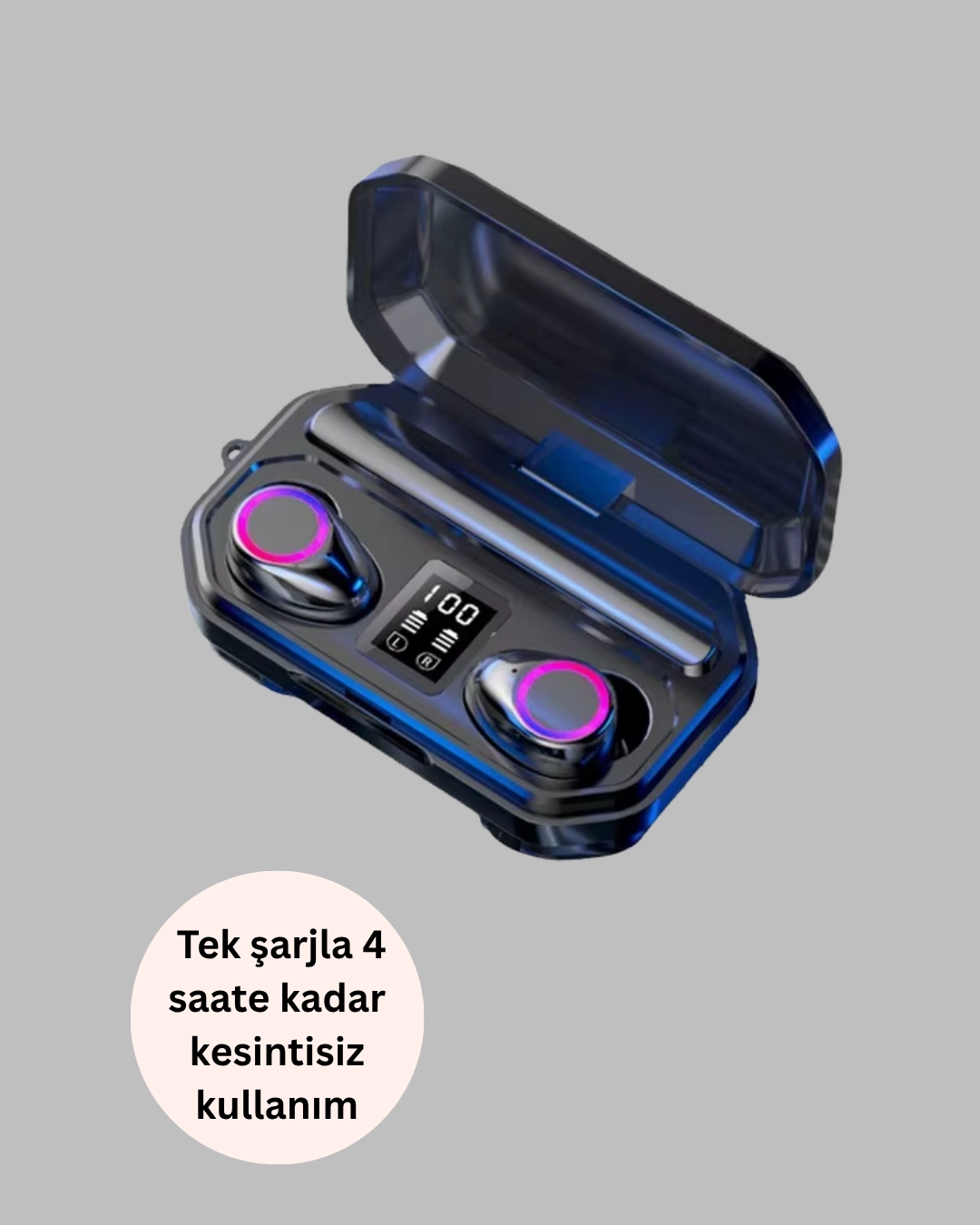 Uzun Pil Omurlu Kablosuz Kulaklik 4 Saat Kesintisiz Kullanim 368506739 Sw1080sh1350 700x875 Uzun Pil Ömürlü Kablosuz Kulaklık – 4 Saat Kesintisiz Kullanım najmaddin.com tek şarjla 4 saate kadar kesintisiz kullanım sunarak gün içinde sürekli şarj etme ihtiyacını ortadan kaldırır. Düşük güç tüketimi teknolojisi sayesinde kullanılmadığı zamanlarda minimum enerji harcar. Bu da hem pil ömrünü uzatır hem de verimli bir kullanım sağlar.Şarj kutusu ile birlikte kullanıldığında