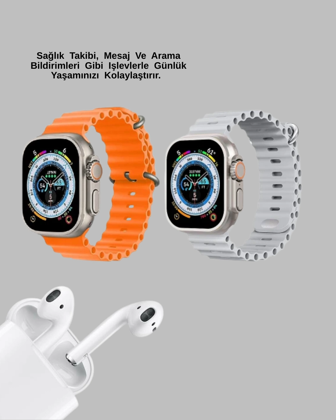 Watch 9 Max Akilli Saat Kulaklik Seti Saglik Takipli 45 Mm Genis Ekran 429449416 Sw1080sh1350 700x875 Watch 9 Max Akıllı Saat Kulaklık Seti Sağlık Takipli 45 mm Geniş Ekran najmaddin.com iki farklı kordon ve kablosuz kulaklık bulunmaktadır. Değiştirilebilir kordonlar sayesinde saatinizi dilediğiniz stile göre uyarlayabilirsiniz. Spor kordonu ile antrenmanlarda