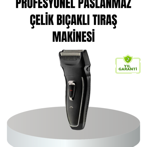 Profesyonel Şarjlı Saç ve Sakal Tıraş Makinesi – Çelik Bıçaklı